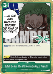 Luffy Is the Man Who Will Become the King of Pirates!!!