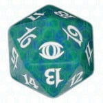 Green Future Sight D20 Die