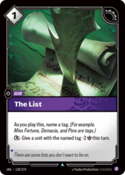 The List