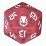 Red Darksteel D20 Die