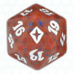Red Worldwake D20 Die