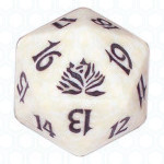 White Beatdown D20 Die
