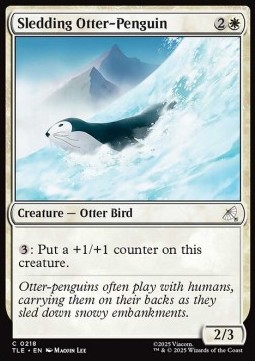 Sledding Otter-Penguin