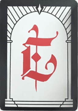 An Encyclopedia of Magic Face Card "E"