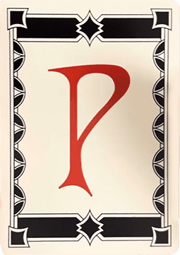 An Encyclopedia of Magic Face Card "P"