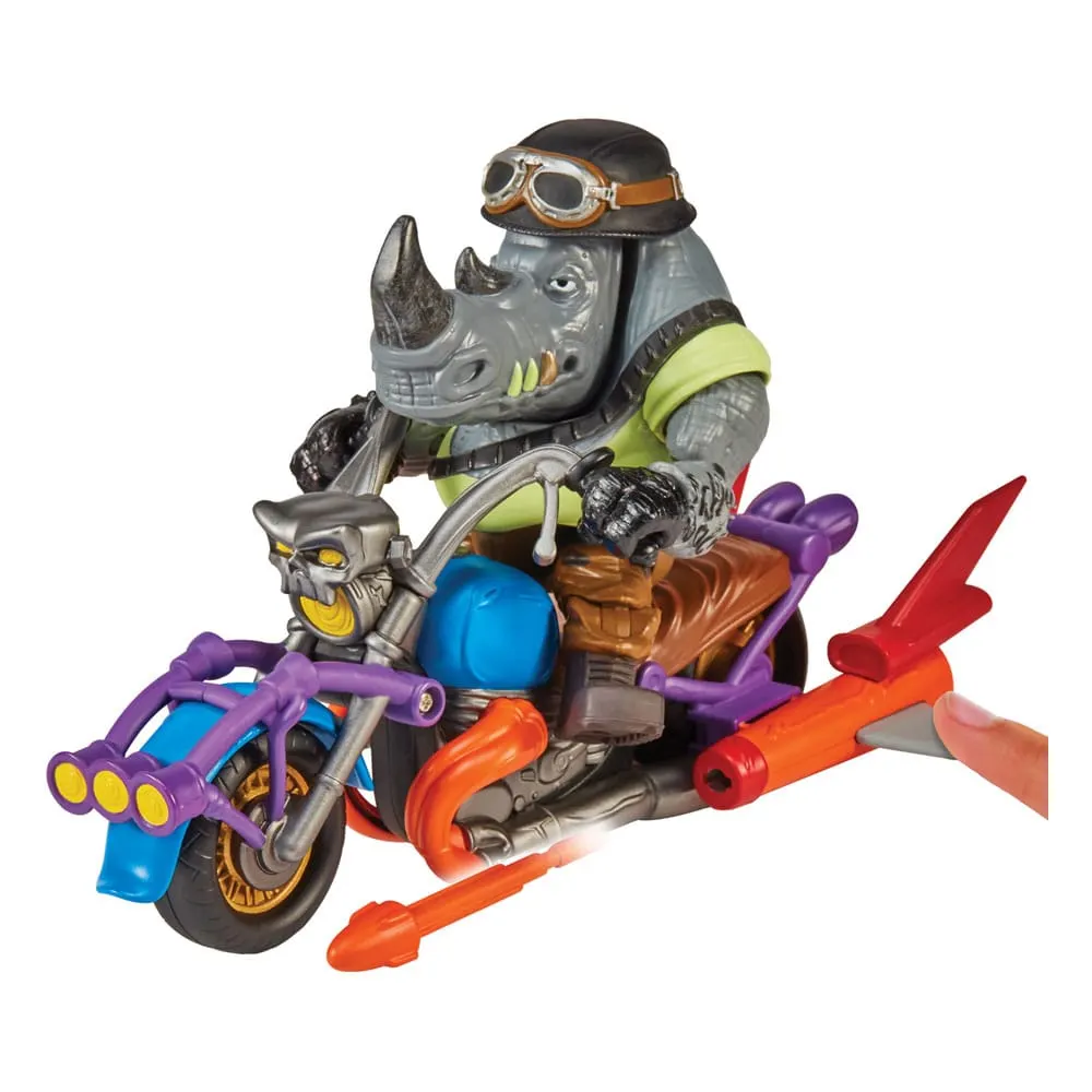 Teenage Mutant Ninja Turtles Action Figure with Vehicle Rocksteady & Chopper 12 cm 