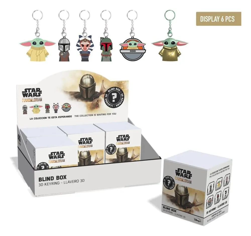 Star Wars Keychain The Mandalorian Blind Box Display (6)
