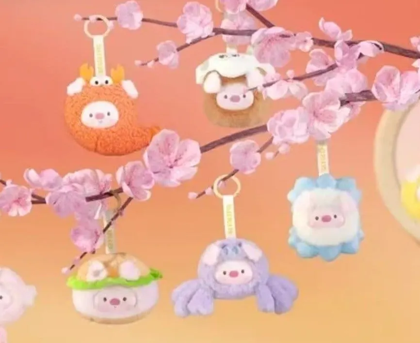 Mini GeeGeePig Plush Keychain Mini Transformations 12 cm Blind Box Display (6)