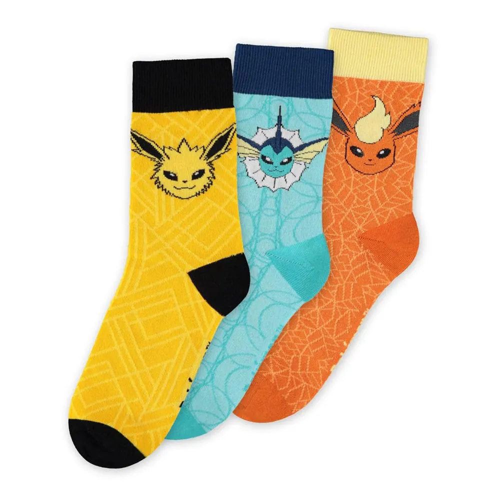Pokémon Socks 3-Pack Eevee Evolution 35-38     