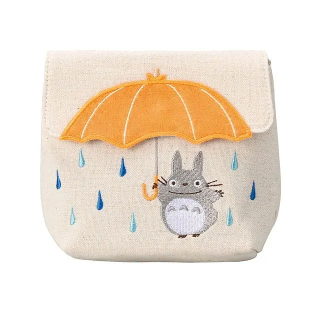 My Neighbor Totoro Coin Purse Totoro Orange Umbrella 