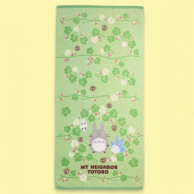 My Neighbor Totoro Towel Totoro Green Leaf 70 x 140 cm