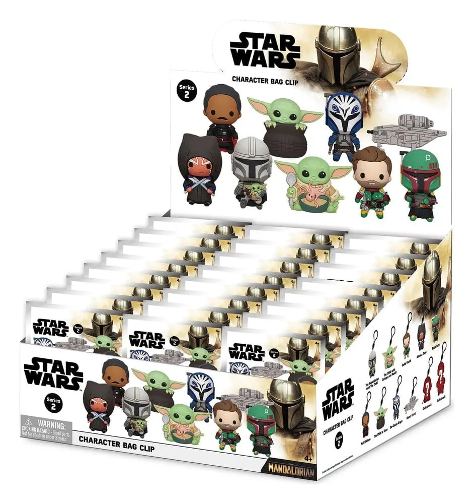 Star Wars Mandalorian 3D PVC Bag Clips Series 2 Display (24)