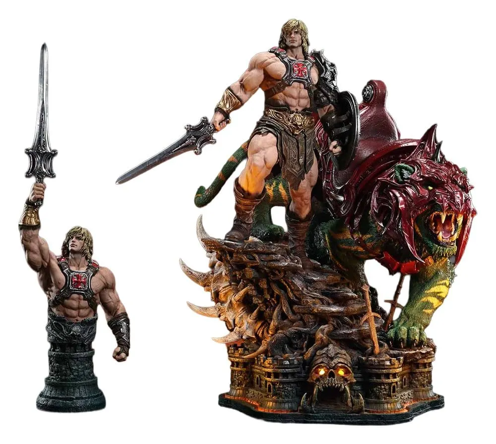 Masters of the Universe Real Elite Masterline Series Statue 1/4 He-Man & Battle Cat Ultimate Version 86 cm 