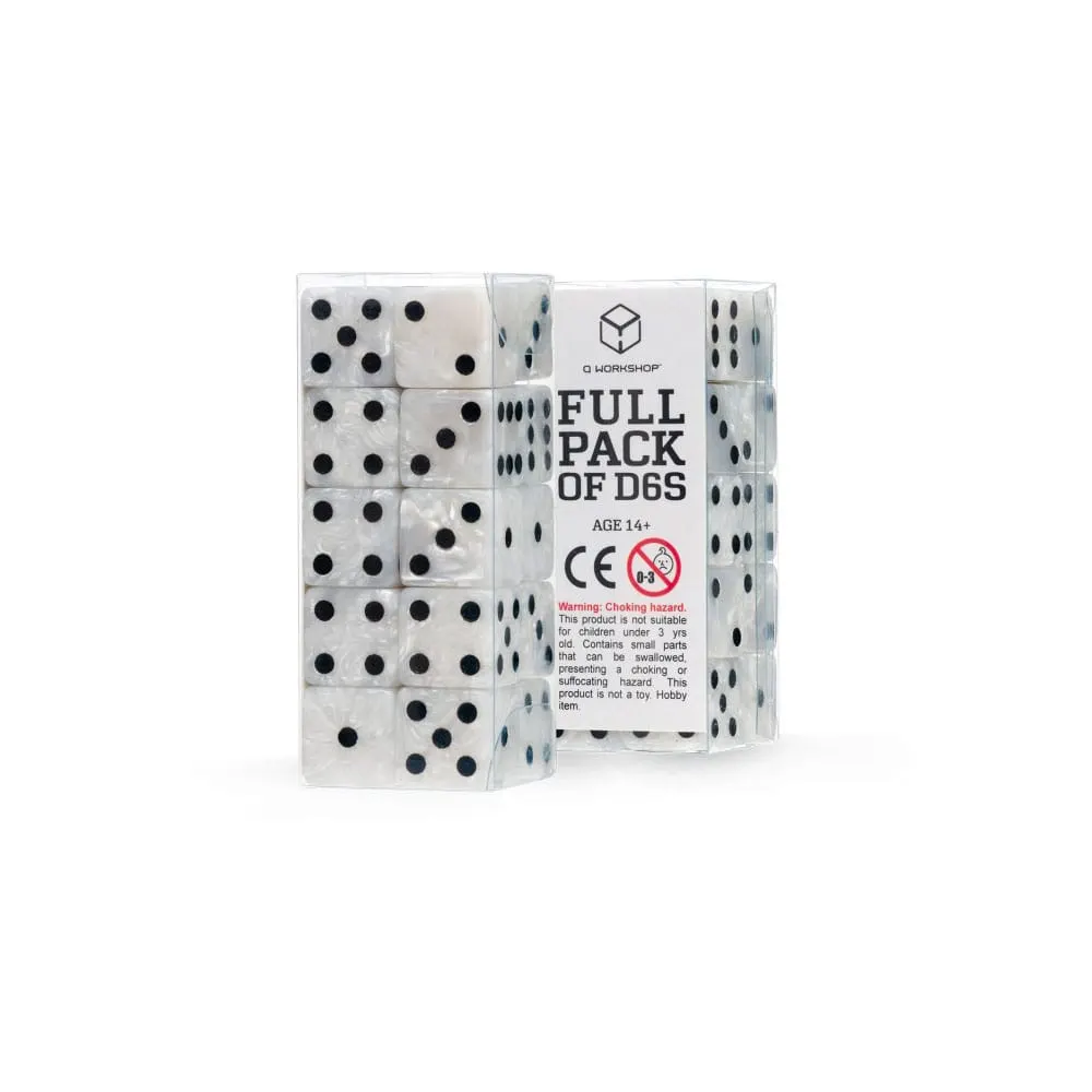 Q Workshop Dice Set Full Pack D6 Pearl (20)