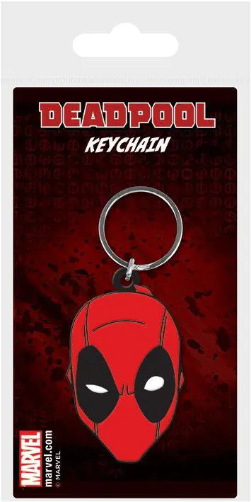 Marvel Comics Rubber Keychain Deadpool Face 6 cm