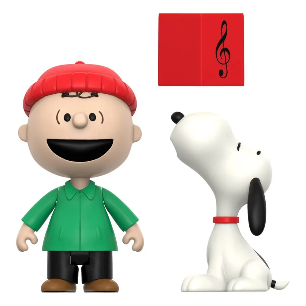Peanuts ReAction Action Figures 2-Pack Brown and Snoopy (Caroling) 10 cm                    