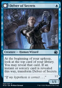 Delver of Secrets // Insectile Aberration