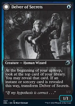 Delver of Secrets // Insectile Aberration