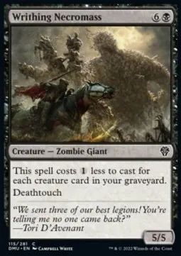Writhing Necromass