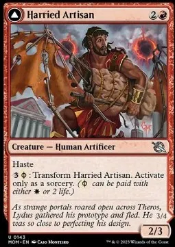Harried Artisan // Phyrexian Skyflayer