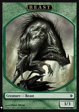 Beast // Liliana, Defiant Necromancer Emblem