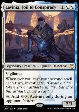 Lavinia, Foil to Conspiracy