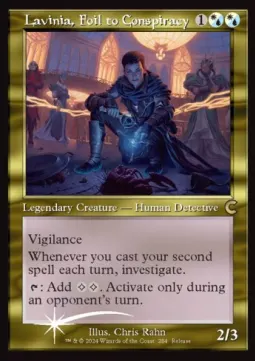 Lavinia, Foil to Conspiracy