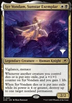 Syr Vondam, Sunstar Exemplar