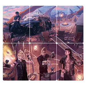 FINAL FANTASY Holiday Release | "Camp Comrades" Scene Art Cards Set
