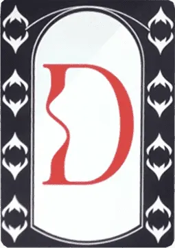 An Encyclopedia of Magic Face Card "D"