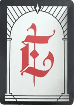 An Encyclopedia of Magic Face Card "E"