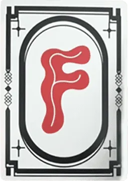 An Encyclopedia of Magic Face Card "F"