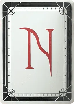 An Encyclopedia of Magic Face Card "N"
