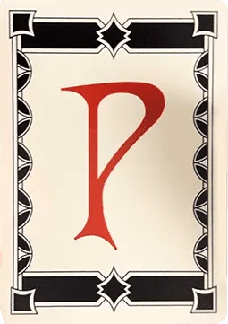 An Encyclopedia of Magic Face Card "P"