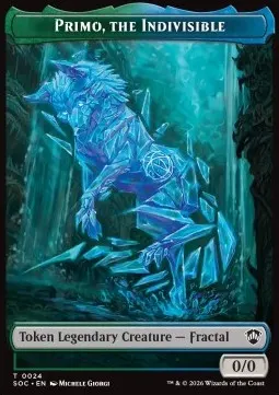 Primo, the Indivisible Token (GU 0/0) // Treasure Token