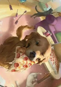 Art Series: Lucky the Pizza Dog