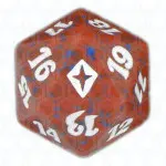 Red Worldwake D20 Die