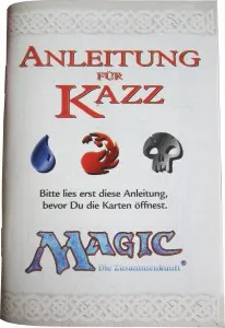 Introductory Two-Player Set: Kazz Instructions Booklet