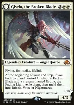 Gisela, the Broken Blade // Brisela, Voice of Nightmares