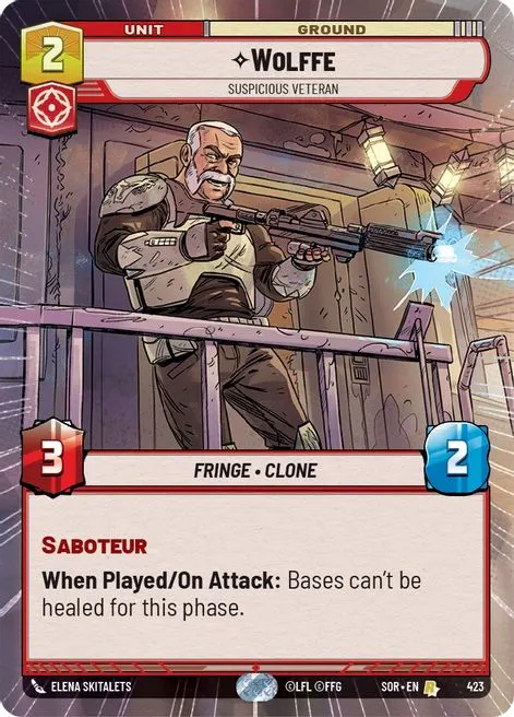 Wolffe, Suspicious Veteran
