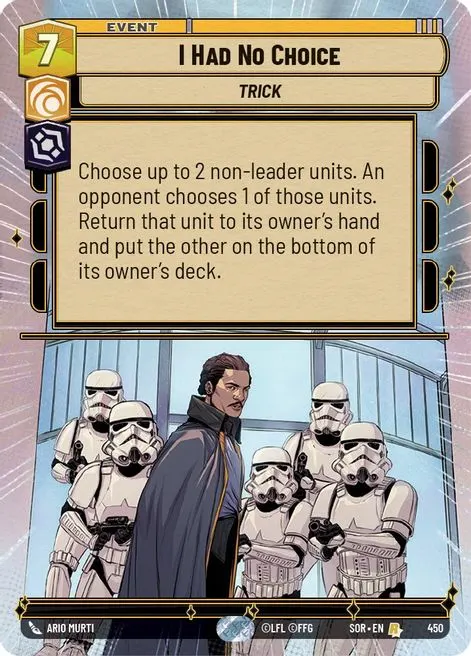 I Had No Choice