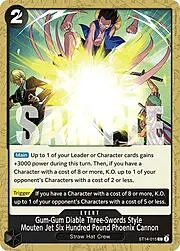 Gum-Gum Diable Three-Swords Style Mouten Jet Six Hundred Pound Phoenix Cannon