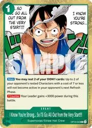 I Know You're Strong... So I'll Go All Out from the Very Start!!!