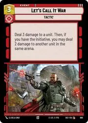 Lets Call It War
