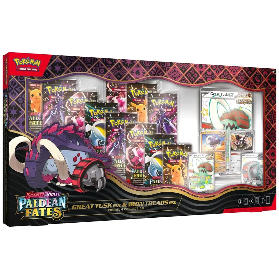 Paldean Fates: Great Tusk ex & Iron Treads ex Premium Collection