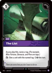 The List