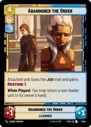 Abandoned the Order