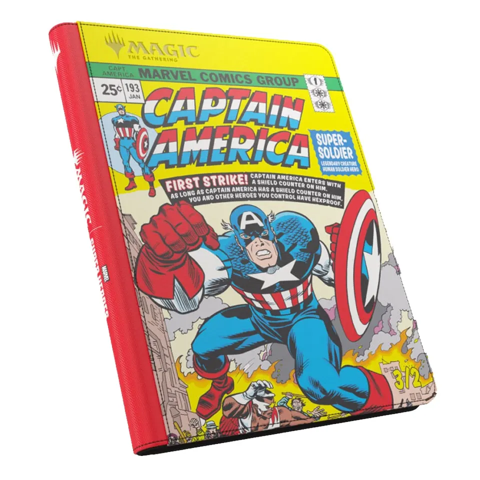 Marvel Super Heroes: "Captain America, Super-Soldier / Black Panther, Hope Enduring" | Zip-Up 9-Pocket Binder