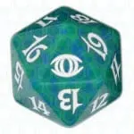 Green Future Sight D20 Die