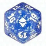 Blue Zendikar D20 Die